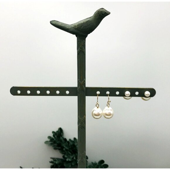 Elegant Faux Pearl Dangle & Stud Earrings Set - Picture 3 of 7